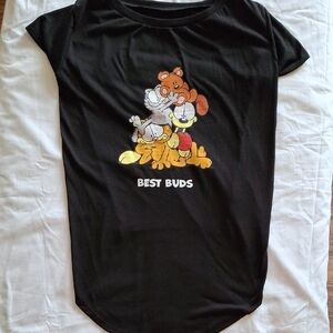 Dog Black Cartoon Graphic Tee